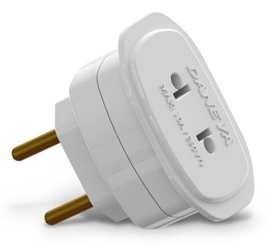 Adaptador Branco 2 Polos 10A