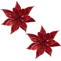 Kit 2 Poinsétias Vermelho Natal Story