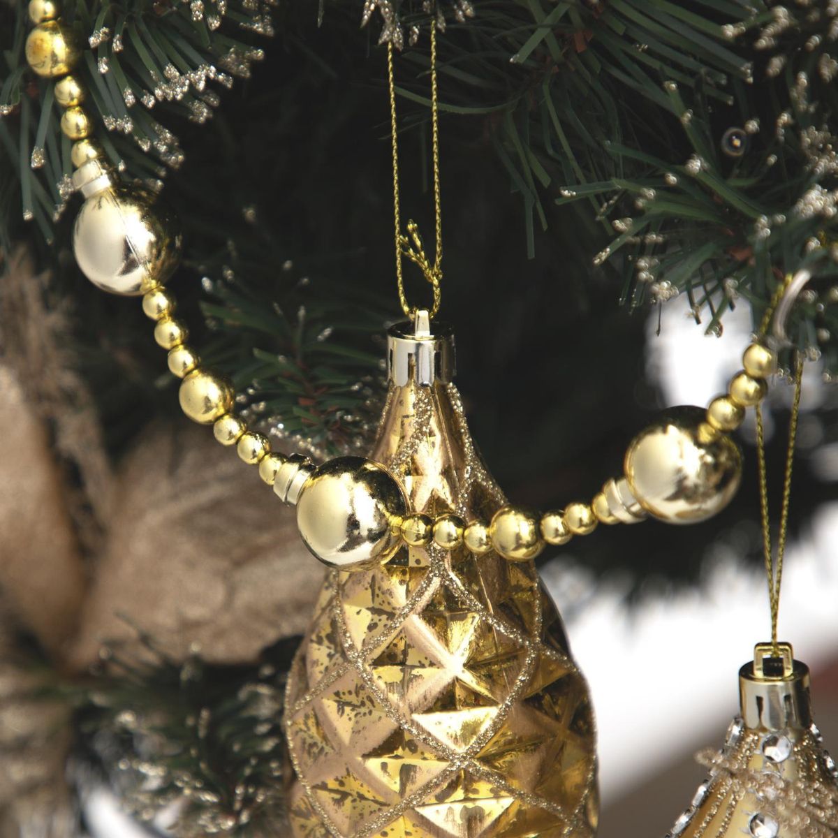 Cordão Decorativo de Miçangas Douradas 120 Cm Dear Santa, marca Dear Santa - Foto 2