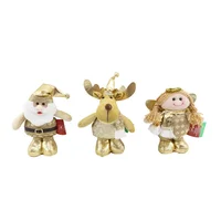 Papai Noel Rena Urso 20Cm Dourado Sortido