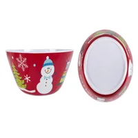 Bowl Melamina Natal Vermelho 25,3Cm