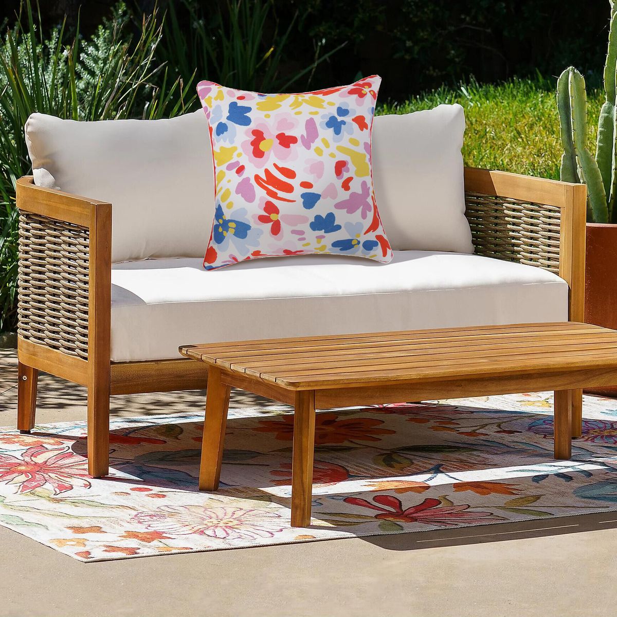 Almofada Clasico Florres 45x45 Just Home Collection, marca Just Home Collection - Foto 2