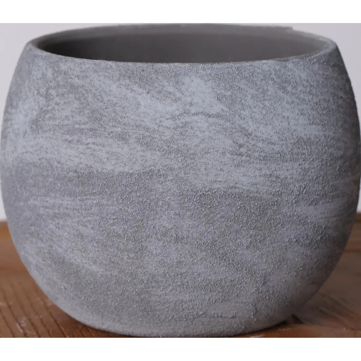 Vaso Cerâmica Chumbo 13x11cm, marca Just Home Collection - Foto Principal