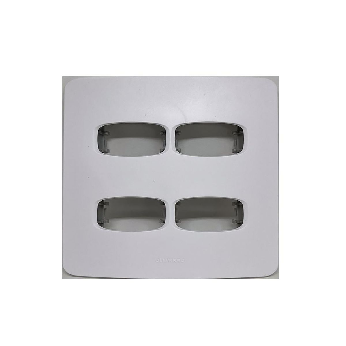 Placa 4x4 para 4 Módulos, Linha Gracia Maxx Branco - Alumbra, marca Alumbra - Foto Principal