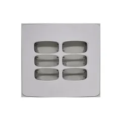 Placa 4x4 para 6 Módulos, Linha Gracia Maxx Branco - Alumbra