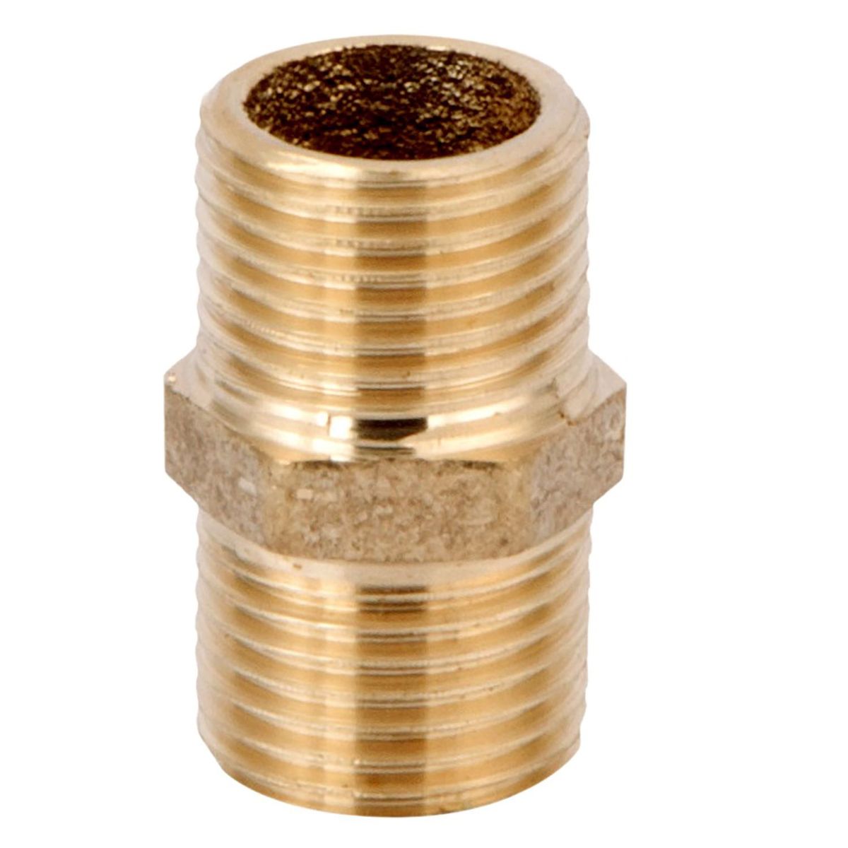 Niple Metal 1/2 X 1/2  Amarelo 100% Ligas Metálicas, marca Furkin Metais Sanitários - Foto Principal