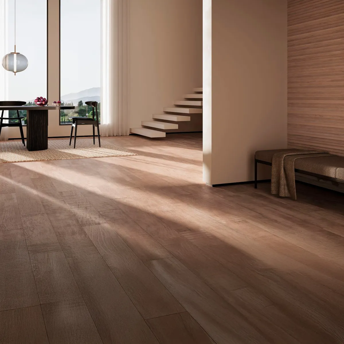Porcelanato Acetinado Esmaltado Bege 20x120cm Portobello Retificado Caixa 1,19m² Arca Nordic St, marca Portobello - Foto Principal