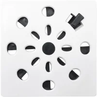 Grelha Quadrada 9,4 X 9,4cm com Anti-inseto em Pvc Branco Astra