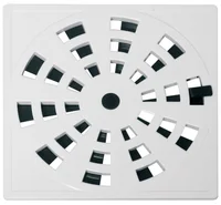 Grelha Quadrada 15 X 15cm com Anti-inseto em Pvc Branco Modelo Ii Astra