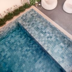 Revestimento Acetinado Bold Telado Phuket Blue Interno/externo 10x10cm Caixa Cx2,07m² Ceral
