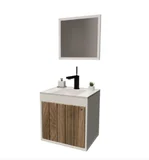 Kit Gabinete para Banheiro Canis Branco/berlim Ripado 37cm