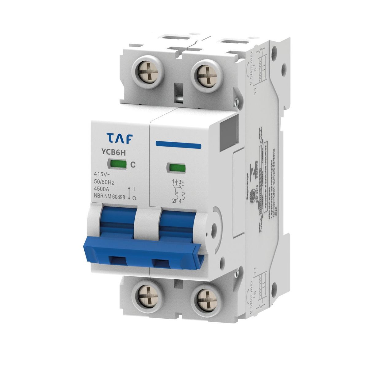 Disj Bipolar 2 X 70 Amp 4,5 Ka Din Taf 7,88x3,56x7,60, marca Taf - Foto Principal
