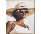 Quadro Mujer Praia 80x120 Just Home Collection