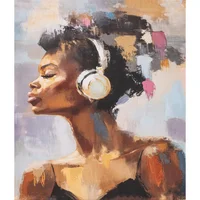 Tela Mulher Musica2 40x60 Just Home Collection