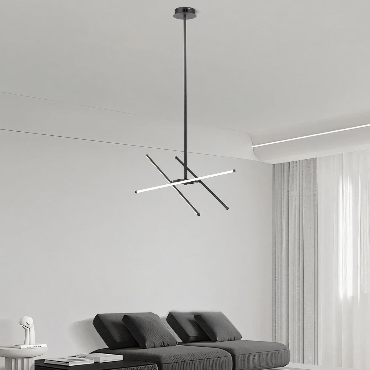 Pendente Led Barnes Preto Just Home Collection, marca Just Home Collection - Foto 2