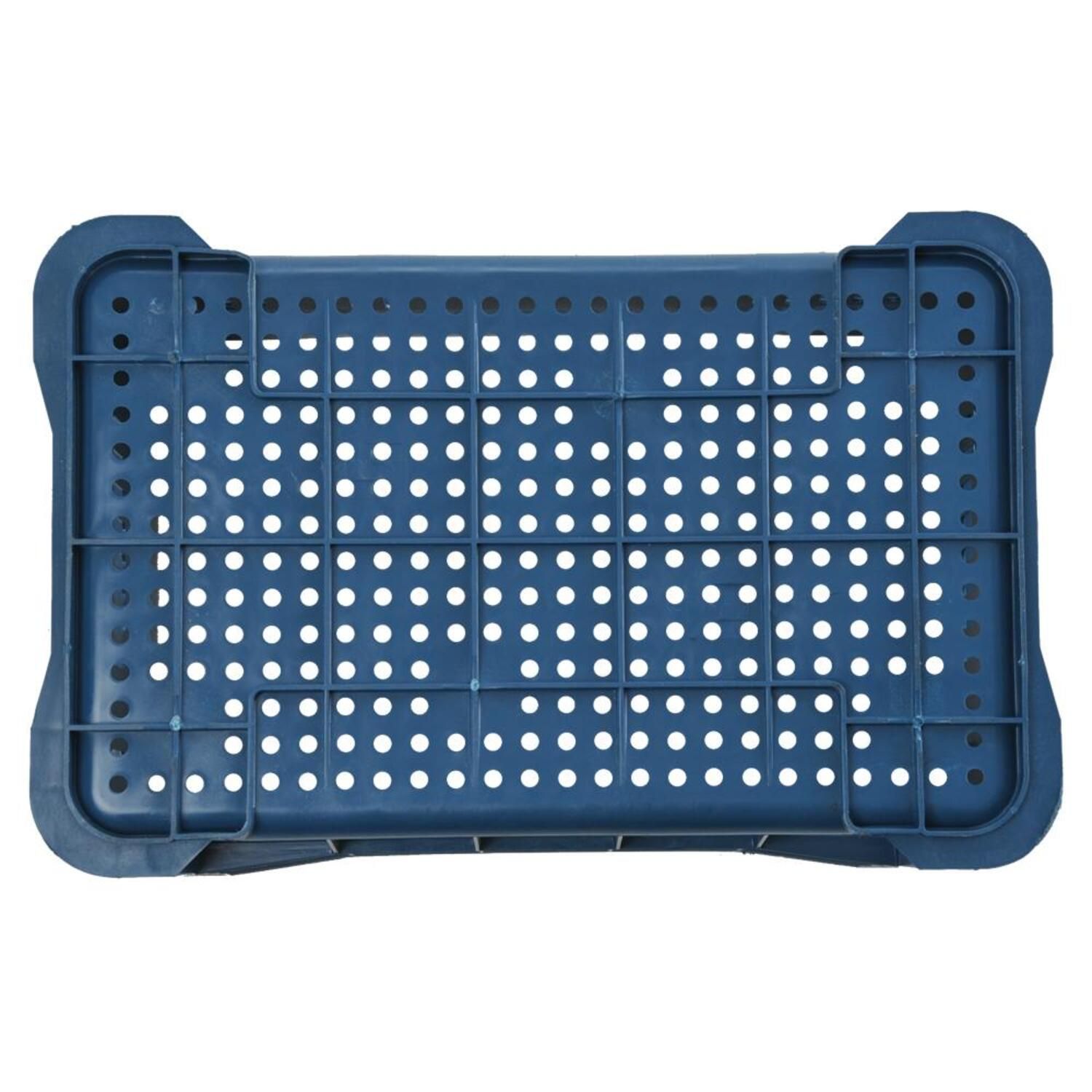 Caixa Organizadora Plástica Azul Agricola Vazada 50,5L 51x33x30cm