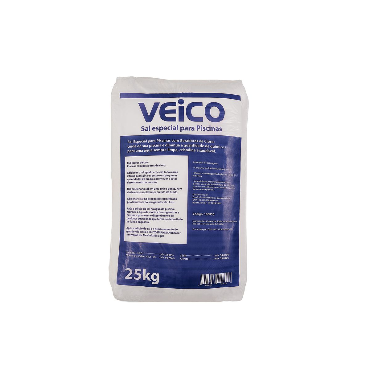 Sal para Gerador de Cloro Embalagem 25kg, marca Fluidra Veico - Foto Principal