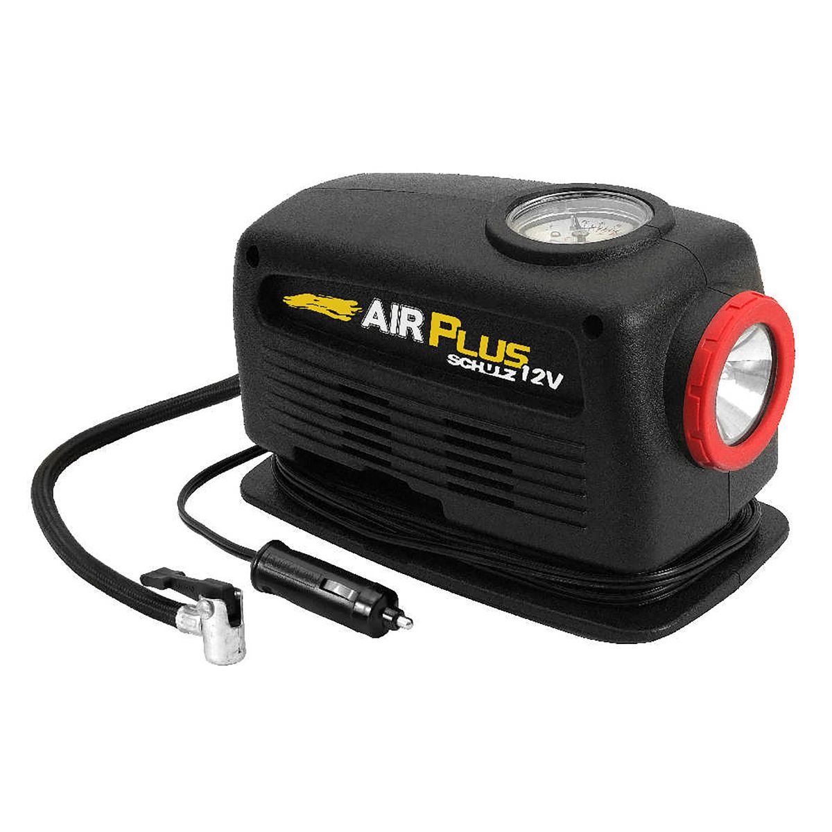 Compressor de ar 12v com Lanterna, marca Schulz - Foto Principal