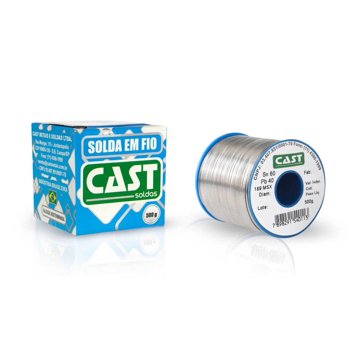 Solda em Fio 1,0 Mm 189 Msx 10 250g Cast Soldas, marca Cast Soldas - Foto Principal