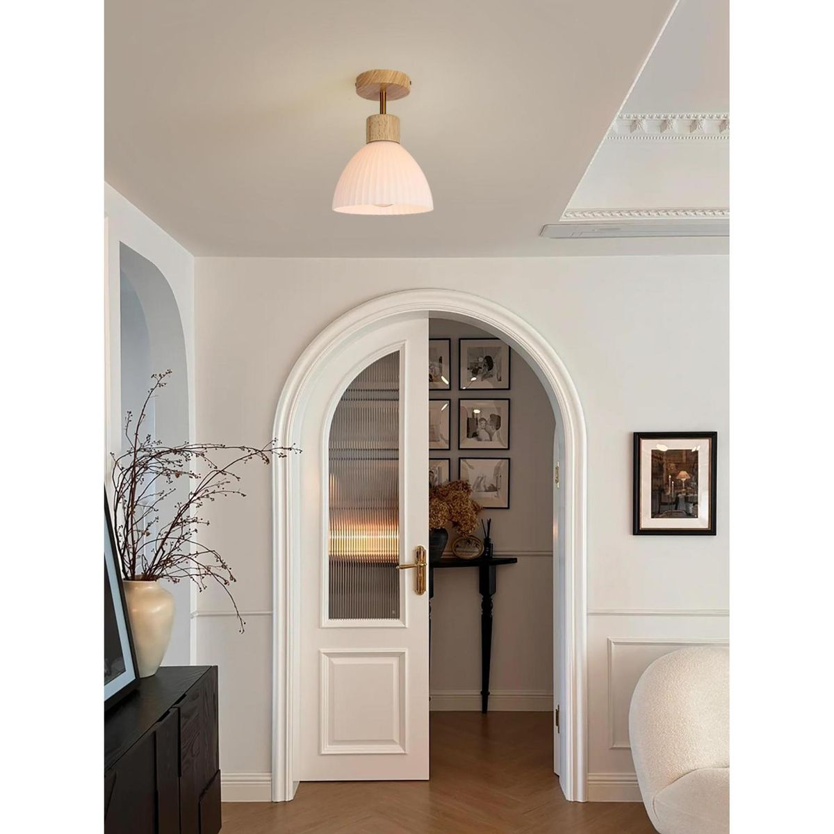 Pendente Elva 1l E27 Natural/branco Non-branded, marca Non-branded - Foto 2