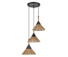 Pendente Flam 3 Lâmpadas E27 Preto Just Home Collection