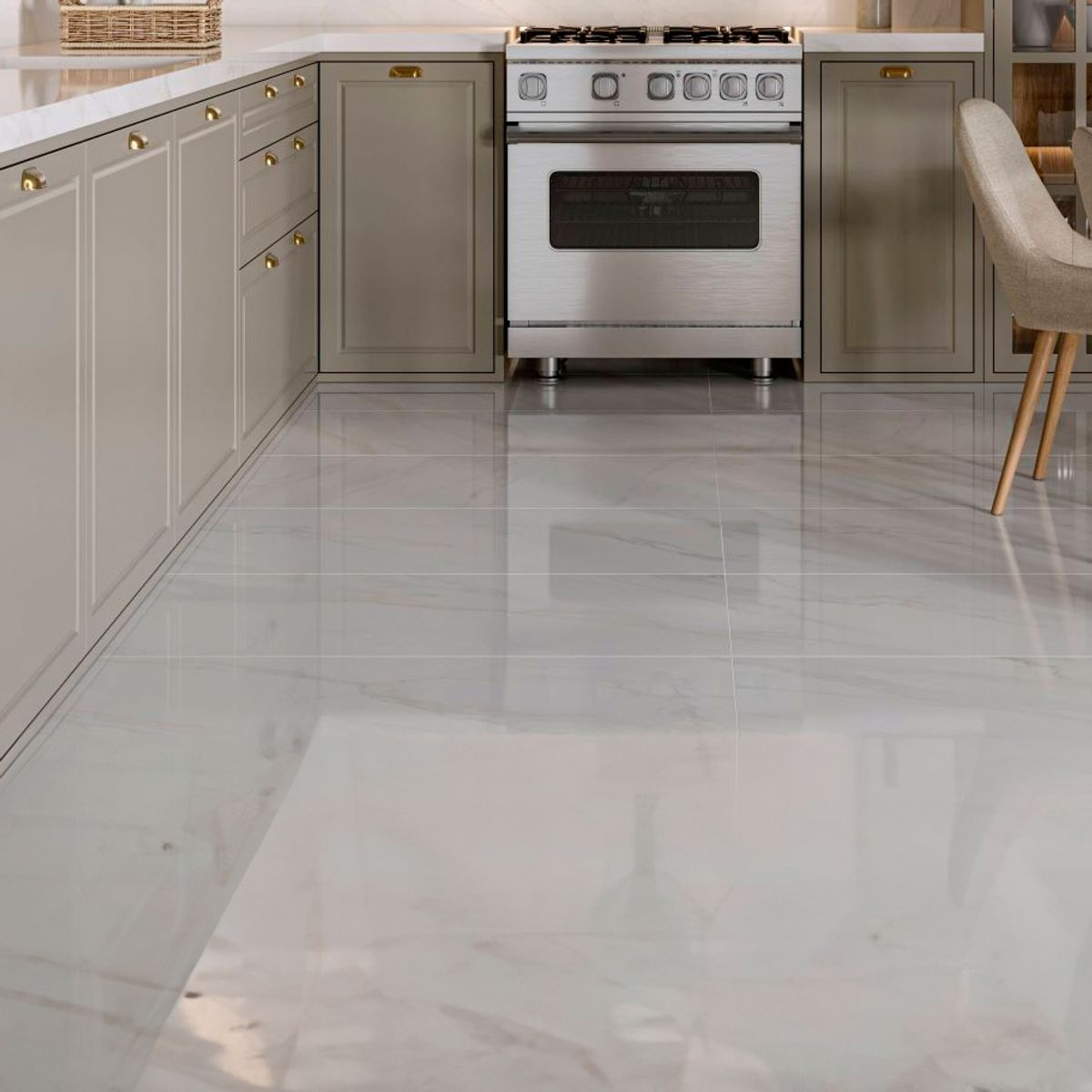 Porcelanato Retificado Polido Venus Alpe Branco Interno 60x120cm Caixa 1,44m² Eliane, marca Eliane - Foto Principal