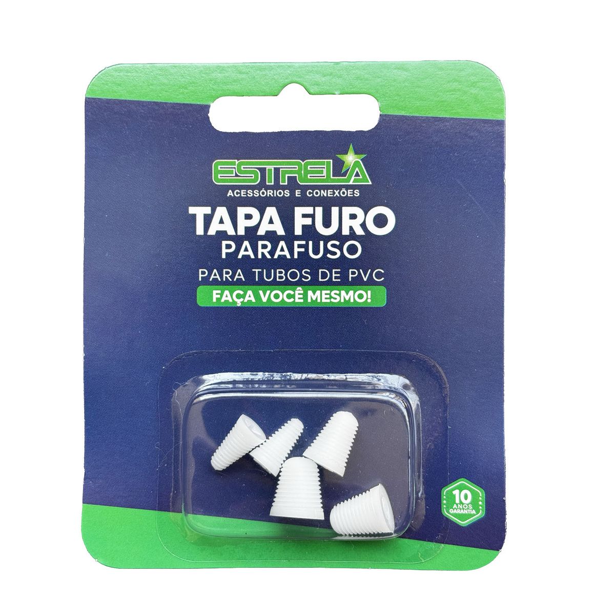 Tapa Furo Parafuso Pvc C/5 Pcs Br, marca Estrela - Foto Principal