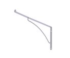 Mão Francesa para Vidro 25cm Branco Utilfer Zamar