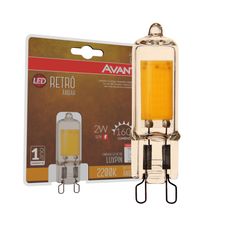 Lâmpada Led Retrô  G9 Ambar 2200k 2w 220v