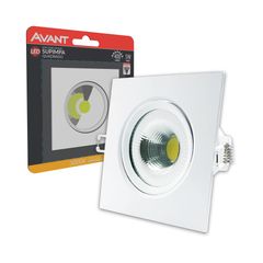 Spot de Embutir Quadrado Led  3000k 5w  400lm Branco Bivolt 