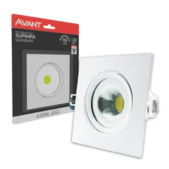 Spot de Embutir Quadrado Led  6500k 12w  960lm Branco Bivolt 