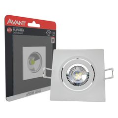 Spot de Embutir Quadrado Led  6500k 3w  250lm Branco Bivolt 