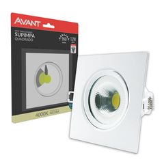 Spot de Embutir Quadrado Led  4000k 12w  960lm Branco Bivolt 