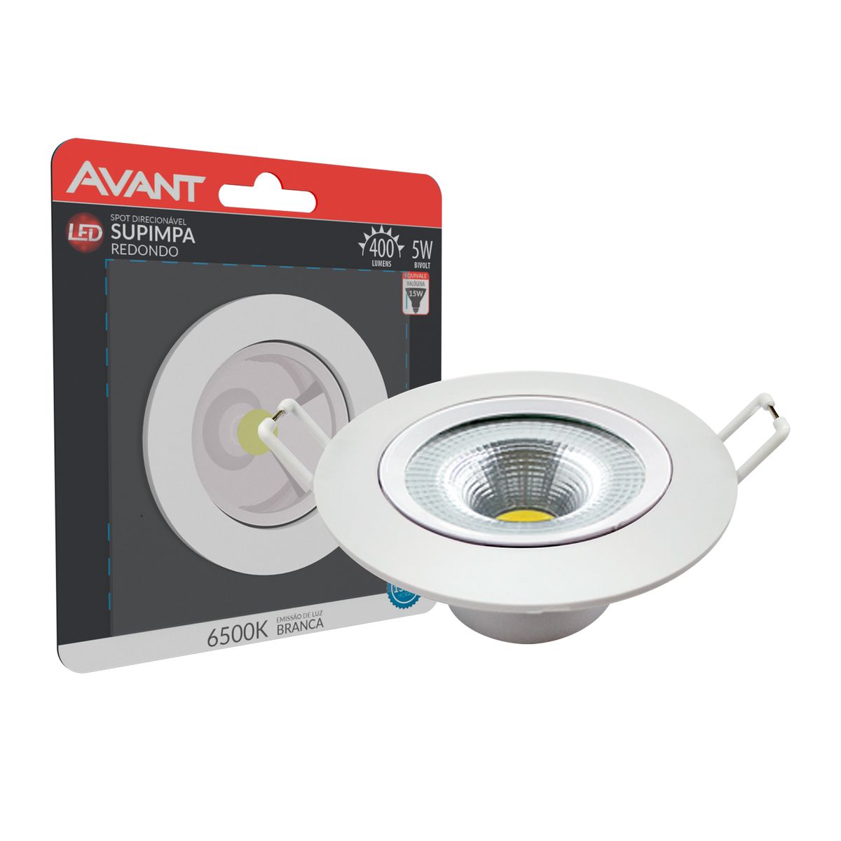 Spot de Embutir Redondoled  6500k 5w  400lm Branco Bivolt , marca  - Foto Principal