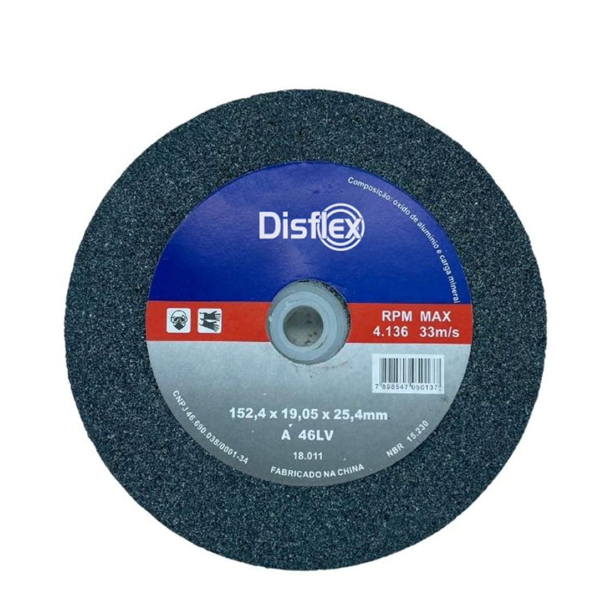 Rebolo Reto Grão 46, marca Disflex - Foto Principal