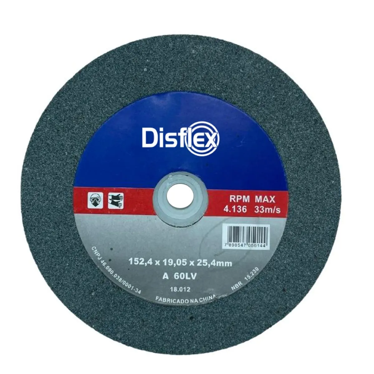 Rebolo Reto Grão 60, marca Disflex - Foto Principal