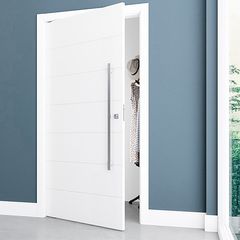 Kit Porta ¿pivotante Bella Mdp Branco Uv com Batente Regulavel Acompanha Pivo Inferior e Superior  215x105x14cm Vert