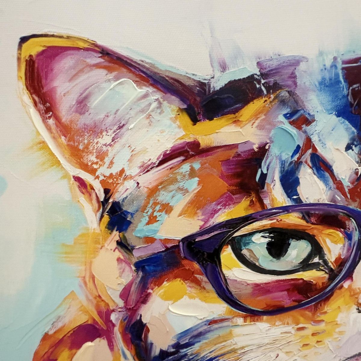 Quadro de Gato 2 40x40 Cm Just Home Collection, marca Just Home Collection - Foto 2