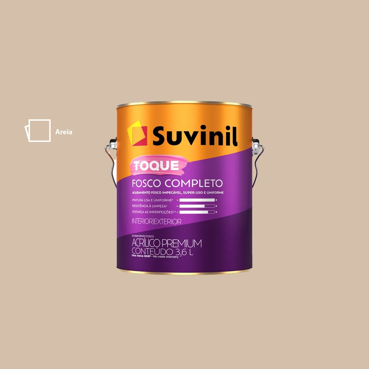 Suvinil Toque Fosco Completo 3,6l Areia Suvinil, marca Suvinil - Foto Principal