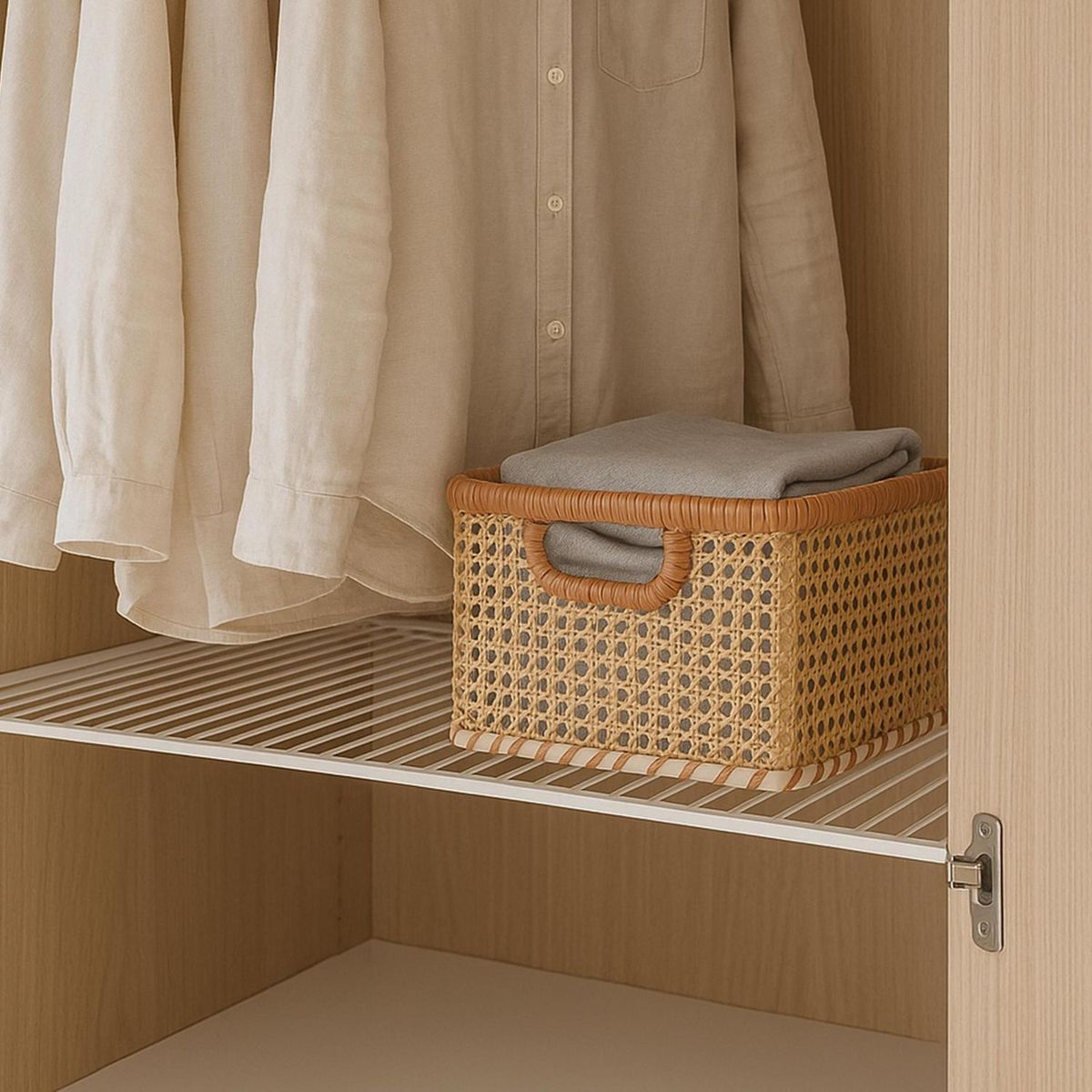 Cesto Trançado 46x31x20 Cm Natural Just Home Collection, marca Just Home Collection - Foto 2