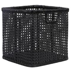 Cesto Trançado Preto 25 X 25 X 25 Cm Just Home Collection