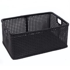 Cesto Trançado Preto 46 X 31 X 20 Cm Just Home Collection