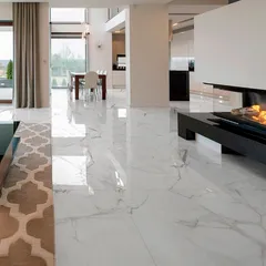 Porcelanato Retificado Polido Calacata Marmore Interno 60x120 Cm Caixa 2,88 M² Delta
