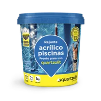 Rejunte Acrilico para Piscinas Azul Cobalto Pote com 1kg Quartzolit