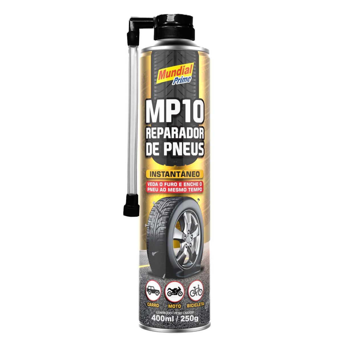 Reparador de Pneus  400ml Mundial Prime, marca Mundial Prime - Foto Principal