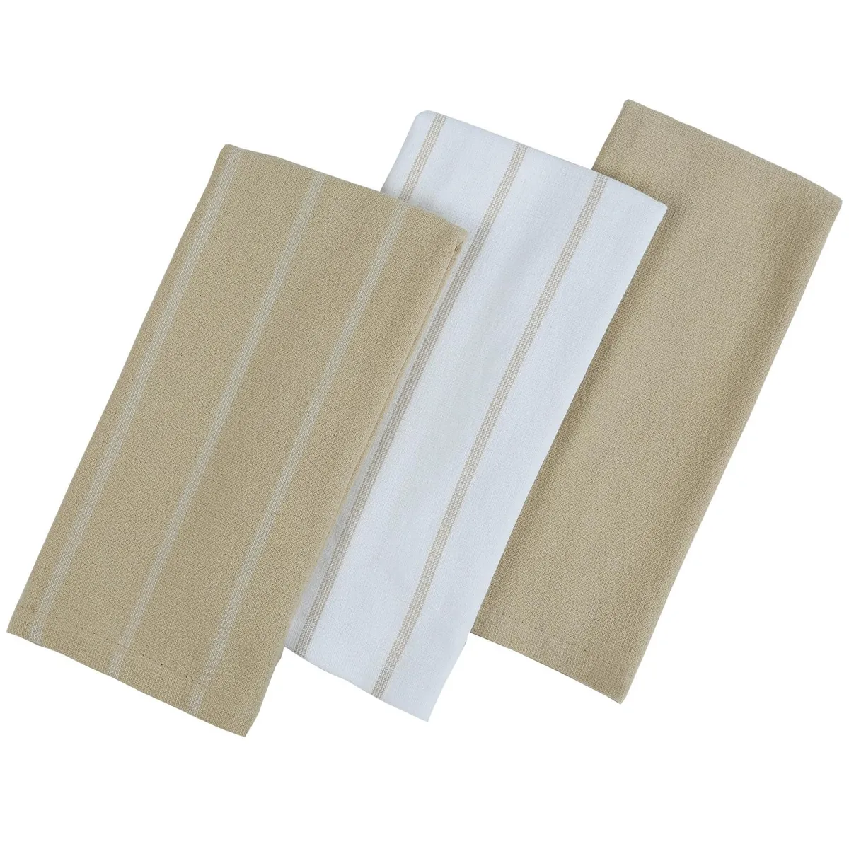 Conjunto 2 Panos de Cozinha Bege e Branco Just Home Collection, marca Just Home Collection - Foto Principal