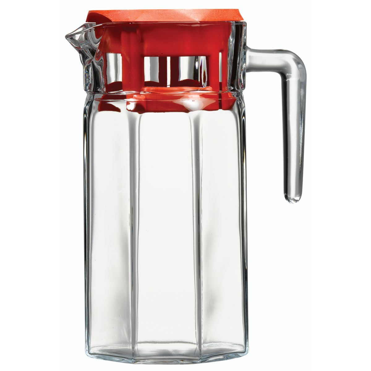 Jarra com Tampa 1250ml Vidro Kosem Vermelha Pasabahce, marca Pasabahce - Foto Principal