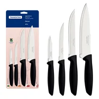 Jogo Facas 4 Pecas Aco Inox Plenus Preto Tramontina