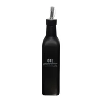 Azeiteiro 275ml Vidro Manhattan Preto