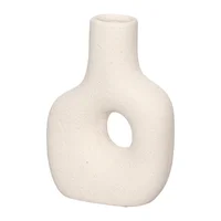 Vaso 12x17cm Mikonos Circular Branco
